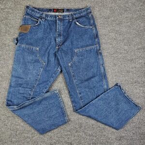 Wrangler Riggs DuraShield Double Knee Jeans Mens‎ 40x32 Dark Wash Carpenter